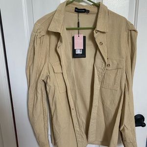 PLT corduroy over shirt